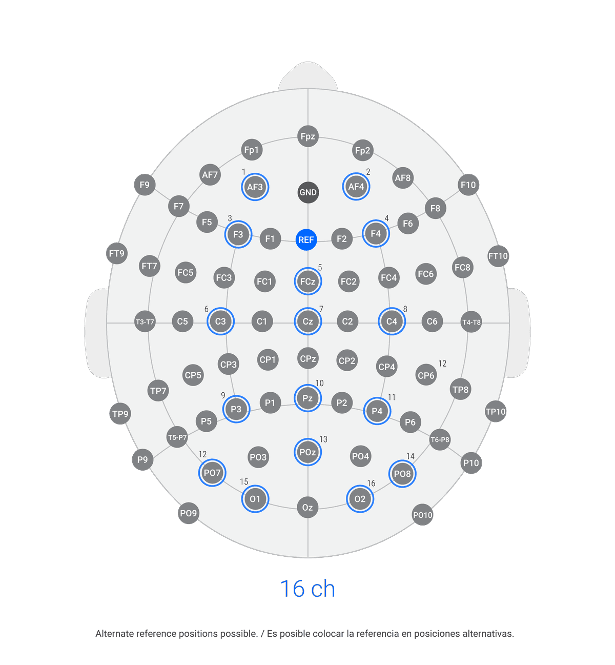 Versatile Kids EEG layout 16 ch
